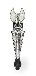 Beaded Zebra Wall Hanging/African Animals Head Trophy Funky Office Decor