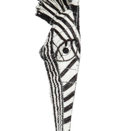 Beaded Zebra Wall Hanging/African Animals Head Trophy Funky Office Decor - thumbnail 2