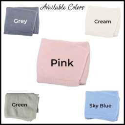 Custom Arabic Calligraphy Baby Name Blanket, Embroidered Islamic Personalised Newborn Cotton Shower Gifts - thumbnail 4