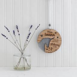 Unicorn Wall Hanging Teacher Thank You Gift, Thank For Believing in Me Personalised - thumbnail 2