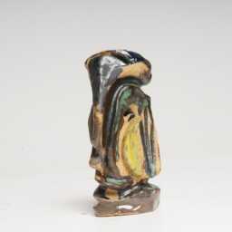 Original Hand Carved Abstract Ceramic Sculptural Statue Garden Gnome - thumbnail 3