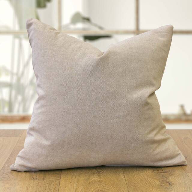 stella Linen Look Cushion Cover. Contemporary Natural Home Accessory. 17x17 - image 1