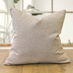 stella Linen Look Cushion Cover. Contemporary Natural Home Accessory. 17x17 - thumbnail 1