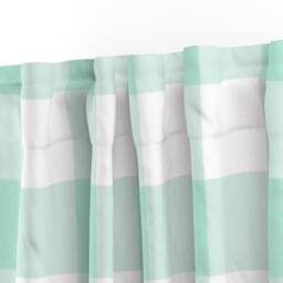 Lattice Plaid Curtain Panel - Shabby Chic Aqua Mint Check Baby Nursery Custom Large Buffalo in By Domesticate - thumbnail 3