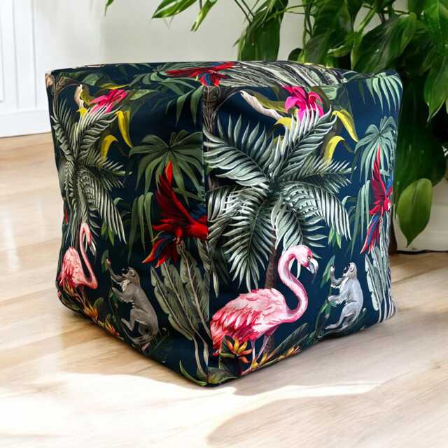 Handmade Printed Velour Velvet Bean Bag Cubes - Choose From 3 Patterns - image 1