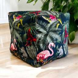 Handmade Printed Velour Velvet Bean Bag Cubes - Choose From 3 Patterns