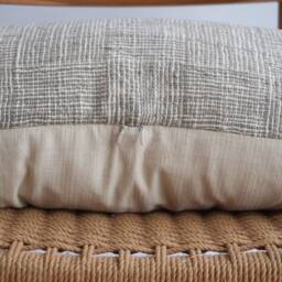 Handwoven Hemp Lumbar Pillow Cover Vintage Karen Tribal Design - thumbnail 3