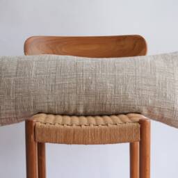 Handwoven Hemp Lumbar Pillow Cover Vintage Karen Tribal Design - thumbnail 2