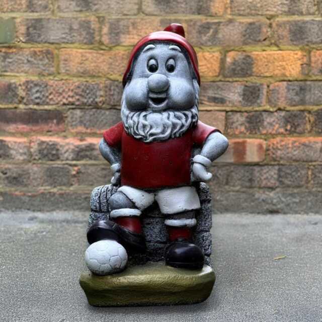 Football Gnome Statue Concrete Soccer Figurine Stone Sporty Ornament Handmade Cement Decor Unique Yard Accent Fan Gift - image 1