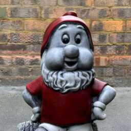Football Gnome Statue Concrete Soccer Figurine Stone Sporty Ornament Handmade Cement Decor Unique Yard Accent Fan Gift - thumbnail 2