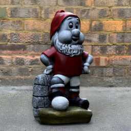 Football Gnome Statue Concrete Soccer Figurine Stone Sporty Ornament Handmade Cement Decor Unique Yard Accent Fan Gift - thumbnail 4