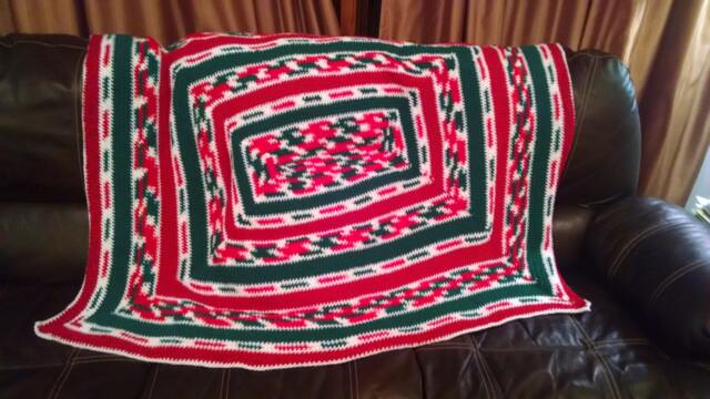 Mistletoe Large Crocheted Throw Blanket - image 1
