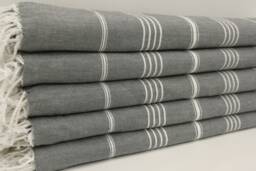 "Turkish Blanket, 165x210cm, Gray Blanket, Turkish Cotton Blanket, Towel, Eksta Long Towel, Bed Cover, Bed Rug, Turkish Bed Rug, 65""x83"