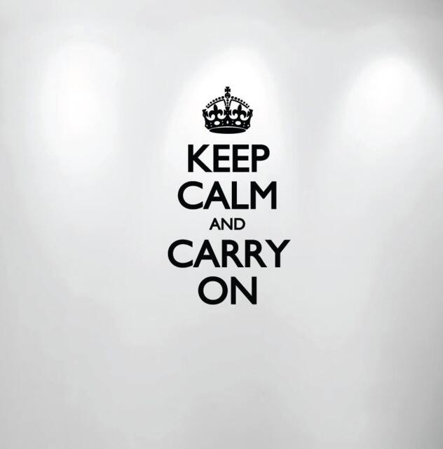 "Keep Calm & Carry On Wall Decal Motivational Poster - Choose Color 24"" X 36" - image 1