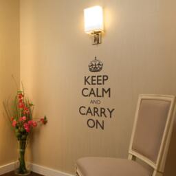 "Keep Calm & Carry On Wall Decal Motivational Poster - Choose Color 24"" X 36" - thumbnail 2