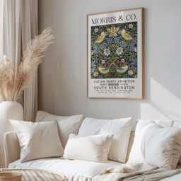 Morris & Co, William Print, Art, Exhibition Poster, Morris, Strawberry Thief Print - thumbnail 2