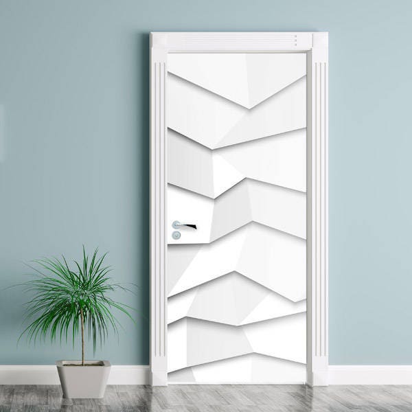 Door Sticker, Wallpaper, Mural, Origami Paper Abrstract Wall Art, Bedroom Living Room Home Decor, Decor Mural - image 1
