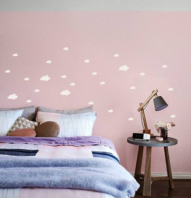 Wall Decal Clouds Mix Set Of 28, Cosy Cloud Stickers 8, 5 & 4, 5 cm Wide, Kidsroom & Bedroom Decor - image 1