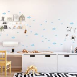 Wall Decal Clouds Mix Set Of 28, Cosy Cloud Stickers 8, 5 & 4, 5 cm Wide, Kidsroom & Bedroom Decor - thumbnail 2