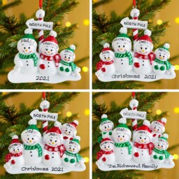 Personalised Family Christmas Xmas Tree Decoration Ornament - North Pole - thumbnail 1