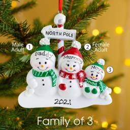 Personalised Family Christmas Xmas Tree Decoration Ornament - North Pole - thumbnail 3