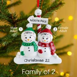 Personalised Family Christmas Xmas Tree Decoration Ornament - North Pole - thumbnail 2