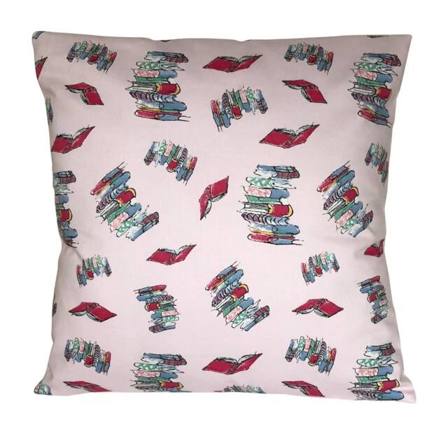 Roald Dahl Bunk Doodling Pink Blue Red Black Grey Cushion Cover - image 1