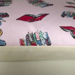 Roald Dahl Bunk Doodling Pink Blue Red Black Grey Cushion Cover - thumbnail 2