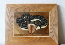 Marquetry Snake Wood Wall Art Mosaic Home Decor