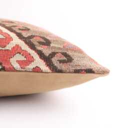 Handwoven Kilim Pillow Cover 16x16 Bohemian Turkish - thumbnail 4