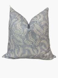 Schumacher Etched Fern Blue Double Sided Cushion Cover Pillow Decorative - thumbnail 1