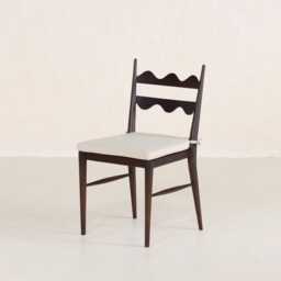 French Modern Wave Wooden Dining Chair