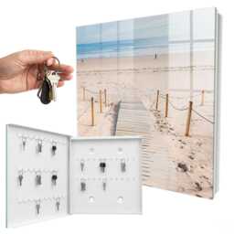 Sea Beach Key Cabinet For Home, Beige Box Wall, Minimalist Landscapes, Nature Lovers - thumbnail 2