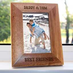 Personalised Oak Photo Frame, Daddy & Me Gift