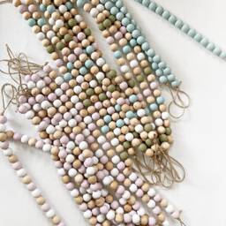 Rainbow Beaded Curtain Tiebacks Eco-Friendly Nursery Decor - Set Of 2 - thumbnail 4