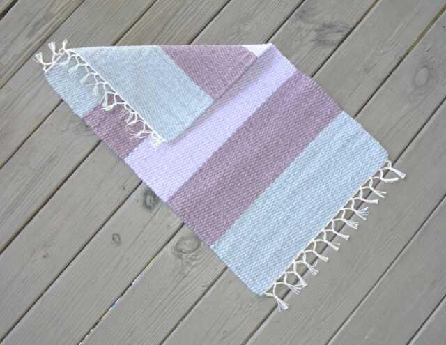 "Hand Woven Cotton Rug - 18"" X 29" - image 1