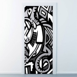 Graffiti Door Decal, Wall Art Sticker, Wallpaper, Mural, Bedroom Living Room Decor, Nature Decor Mural - thumbnail 2