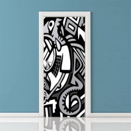 Graffiti Door Decal, Wall Art Sticker, Wallpaper, Mural, Bedroom Living Room Decor, Nature Decor Mural