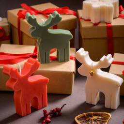 Christmas Candle Set - Hand-Poured Soy Wax Winter Decor Festive Shapes Scented Holiday Gift Cosy Seasonal Home Accent - thumbnail 3
