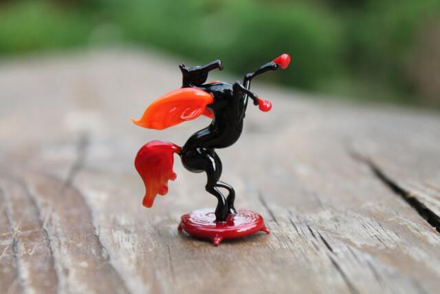 Glass Winged Horse Figurine Collectible Pegasus Miniature Ornament, Fantasy Animal Sculpture Mythical Creatures - image 1