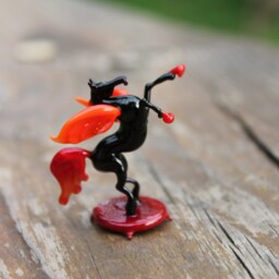 Glass Winged Horse Figurine Collectible Pegasus Miniature Ornament, Fantasy Animal Sculpture Mythical Creatures - thumbnail 4