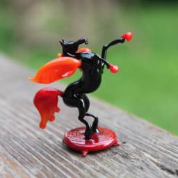 Glass Winged Horse Figurine Collectible Pegasus Miniature Ornament, Fantasy Animal Sculpture Mythical Creatures - thumbnail 3