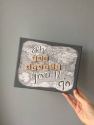 Oh The Places You'll Go Painting, High School Graduation, College Travel Gift, Graduation Map Wall Art, New Baby Gift - thumbnail 1