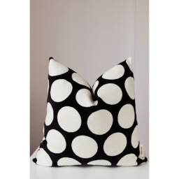 Black & White Sofa Pillow Cover, Large Dot Throw Pillow, Doublesided Shams, Polka Dotted Decorative - thumbnail 1