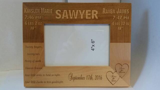 Newborn Twins Gift, Gift For Parents Of Twins, Welcome Twin Personalized Picture Frame