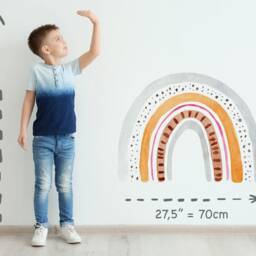 Watercolor Rainbow Wall Decal Large Nursery Mural, Kids Room Decor - thumbnail 3
