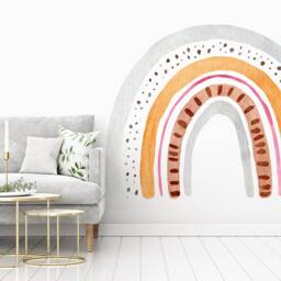 Watercolor Rainbow Wall Decal Large Nursery Mural, Kids Room Decor - thumbnail 2