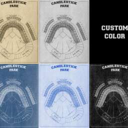 Print Of Vintage Candlestick Park Seating Chart On Photo Paper, Matte Paper Or Canvas - thumbnail 3