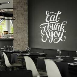 Eat Drink Enjoy - Wall Art Decal Sticker Decor Decals Stickers Print Prints Dining Room Skuedevin - thumbnail 3