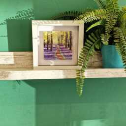 Bluebell Ceramic Wall Art Mini Framed Spring Scene - thumbnail 3